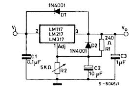 Fonte ajustável LM317